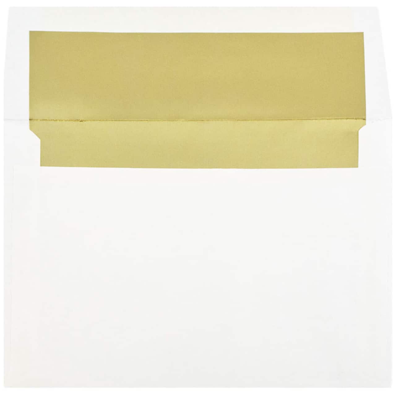 JAM Paper A8 Gold Foil Lined Invitation Envelopes